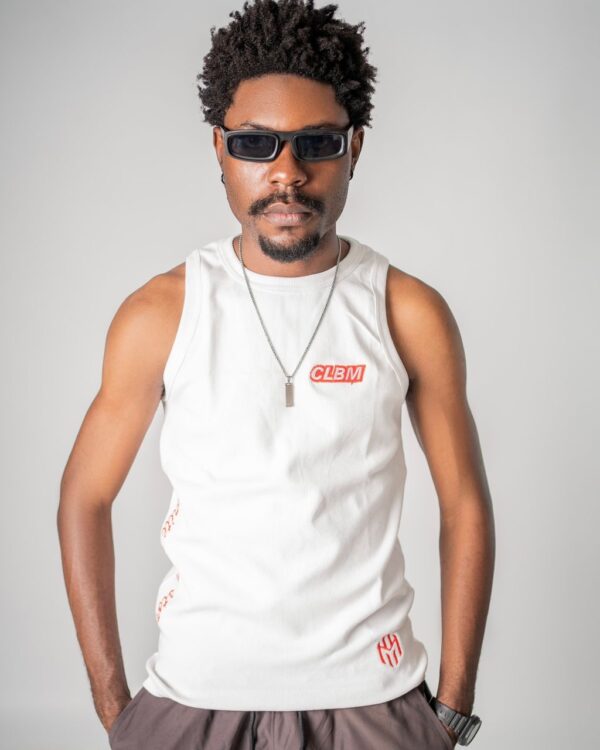 CLBM White Sleeveless Tank Top - Image 2